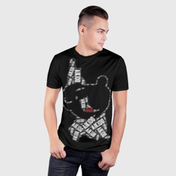 Мужская футболка 3D Slim Бойцы айкидо текстовый рисунок - фото 2