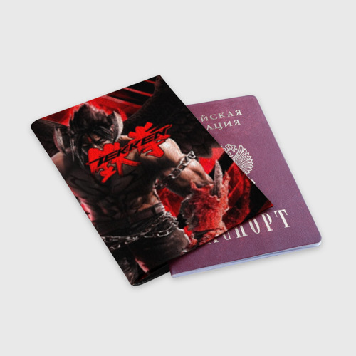 Обложка для паспорта матовая кожа Tekken, цвет черный - фото 3