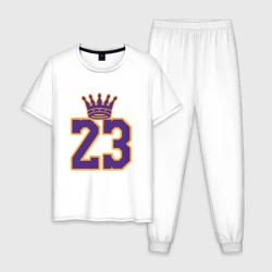 Мужская пижама с белой футболкой хлопок King James