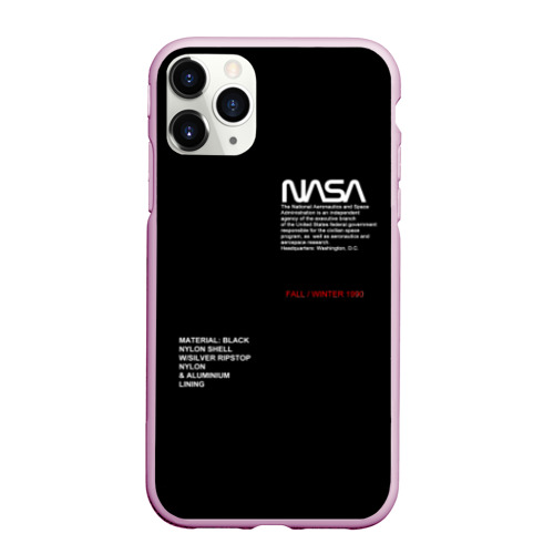 Чехол для iPhone 11 Pro матовый NASA, цвет розовый