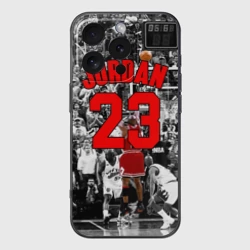 Чехол для iPhone 16 Pro силиконовый с защитой камеры Michael Jordan