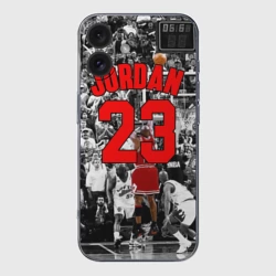 Чехол для iPhone 16 силиконовый с защитой камеры Michael Jordan