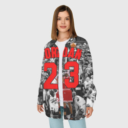 Женская рубашка oversize 3D Michael Jordan - фото 2