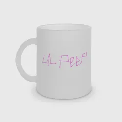 Кружка матовая стеклянная LIL Peep на спине Лил Пип