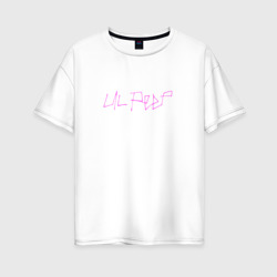 Женская футболка хлопок Oversize LIL Peep на спине Лил Пип