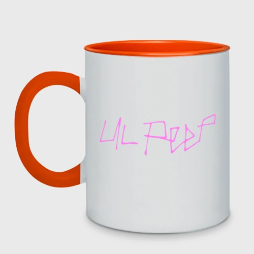 Кружка двухцветная LIL Peep на спине Лил Пип