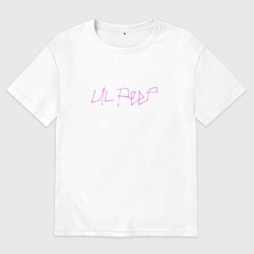 Мужская футболка хлопок Oversize LIL Peep на спине Лил Пип