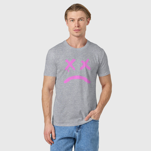 Мужская футболка хлопок LIL Peep, цвет меланж - фото 3