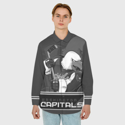 Мужская рубашка oversize 3D Washington Capitals - фото 2