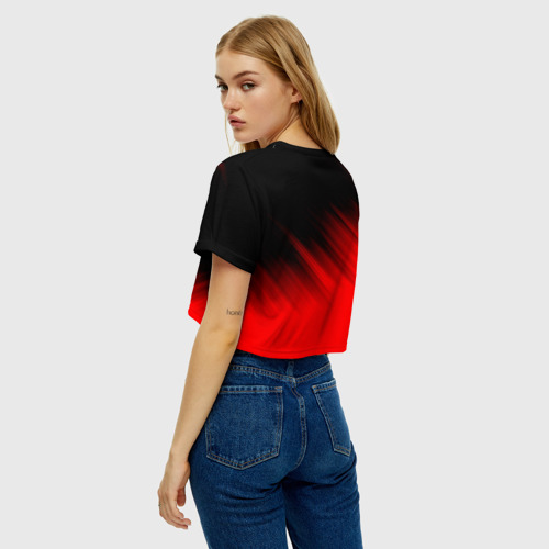 Женская футболка Crop-top 3D Полосы и ничего лишнего, цвет 3D печать - фото 5