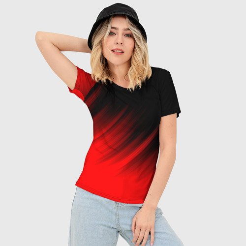 Женская футболка 3D Slim Полосы и ничего лишнего, цвет 3D печать - фото 3