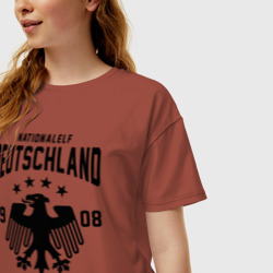 Женская футболка хлопок Oversize Сборная Германии - фото 2