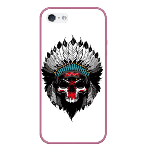 Чехол для iPhone 5/5S матовый Вождь, цвет розовый