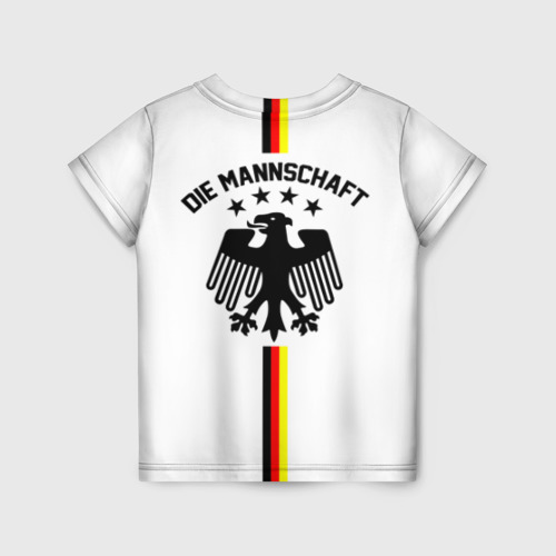 Детская футболка 3D с принтом Сборная Германии, вид сзади #1