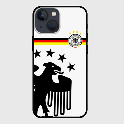 Чехол для iPhone 13 mini с принтом Сборная Германии, вид спереди #2