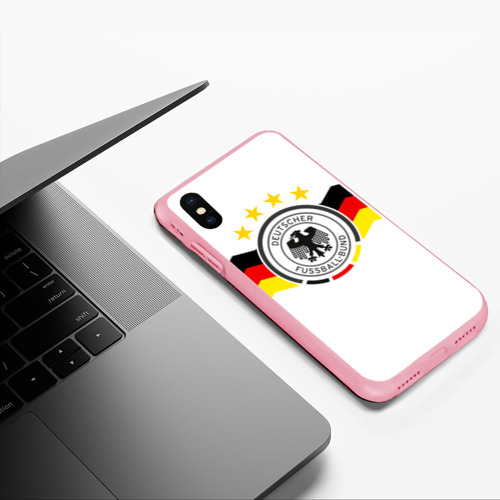 Чехол для iPhone XS Max матовый Сборная Германии, цвет баблгам - фото 5