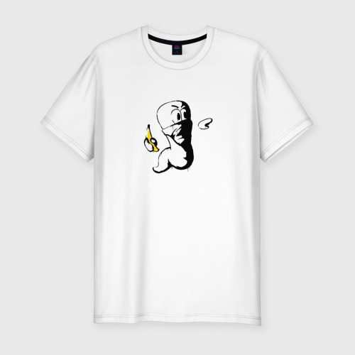 Мужская приталенная футболка из хлопка с принтом Worms, вид спереди №1