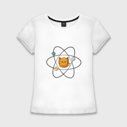 Женская футболка хлопок Slim Space Cat