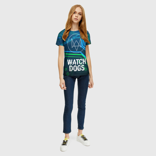 Женская футболка 3D WATCH DOGS, цвет 3D печать - фото 5