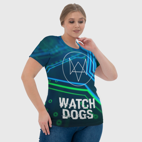 Женская футболка 3D WATCH DOGS, цвет 3D печать - фото 6