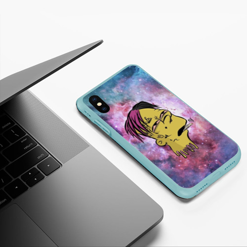 Чехол для iPhone XS Max матовый Lil Peep, цвет мятный - фото 5