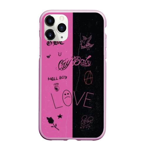 Чехол для iPhone 11 Pro матовый Lil Peep, цвет розовый