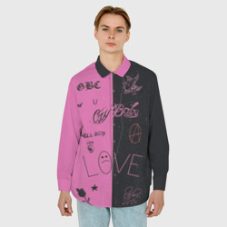 Мужская рубашка oversize 3D Lil Peep - фото 2