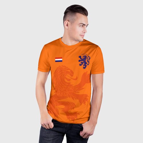 Мужская футболка 3D Slim Сборная Голландии, цвет 3D печать - фото 3