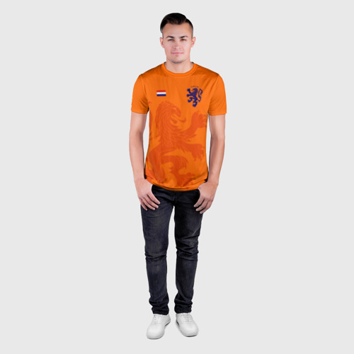 Мужская футболка 3D Slim Сборная Голландии, цвет 3D печать - фото 4