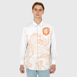 Мужская рубашка oversize 3D Сборная Голландии - фото 2