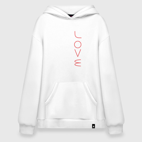 Худи SuperOversize хлопок All You Need Is Love - функции и формулы, цвет белый