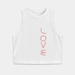 Женская укороченная майка-топ хлопок All You Need Is Love - функции и формулы