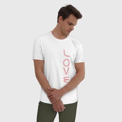 Мужская пижама с белой футболкой хлопок All You Need Is Love - функции и формулы - фото 2