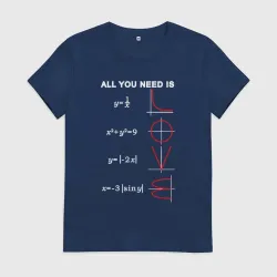 Женская футболка хлопок All You Need Is Love - функции и формулы