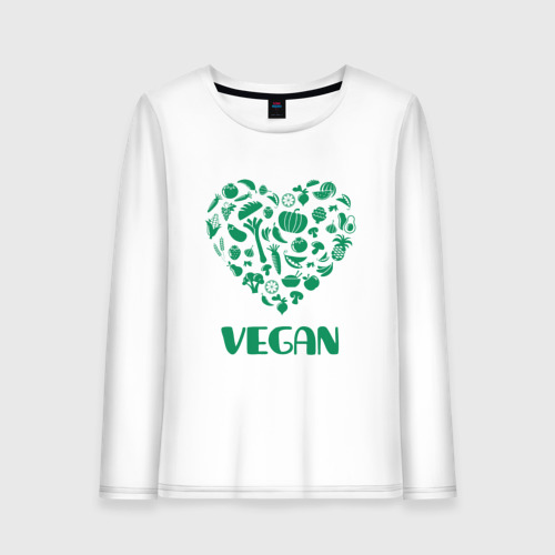 Женский лонгслив хлопок Vegan, цвет белый