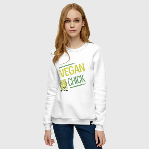 Женский свитшот хлопок Vegan Chick - фото 3