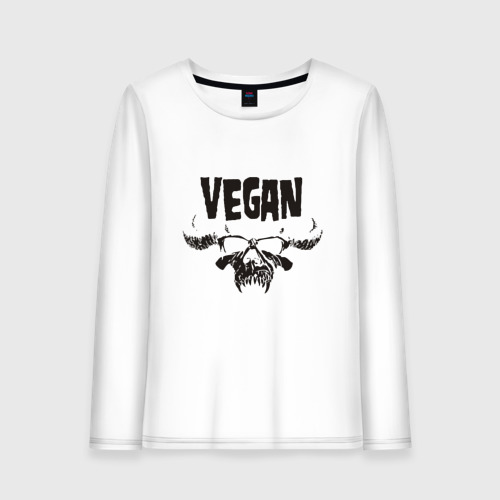 Женский лонгслив хлопок Vegan, цвет белый