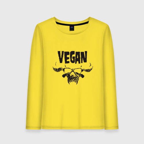 Женский лонгслив хлопок Vegan, цвет желтый