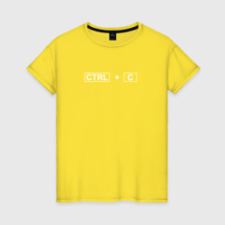 Женская футболка хлопок Ctrl+c
