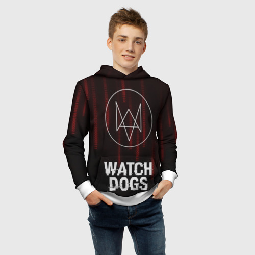 Детская толстовка 3D WATCH DOGS , цвет белый - фото 6