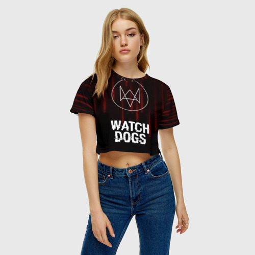 Женская футболка Crop-top 3D WATCH DOGS , цвет 3D печать - фото 3