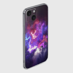 Чехол для iPhone 15 силиконовый с защитой камеры Космос - фото 2