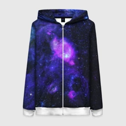 Женская толстовка 3D на молнии Космос