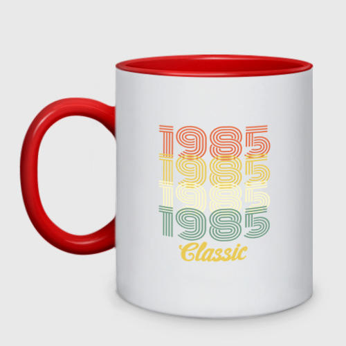 Кружка двухцветная 1985 Classic, цвет белый + красный
