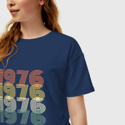 Женская футболка хлопок Oversize 1976 Classic - фото 2