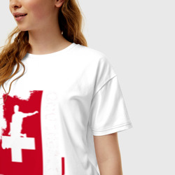 Женская футболка хлопок Oversize Швейцария - фото 2