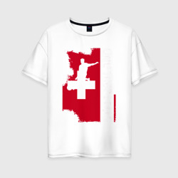Женская футболка хлопок Oversize Швейцария