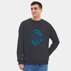 Мужской свитшот oversize без начеса хлопок Плавание - фото 2