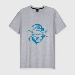Мужская футболка хлопок Slim Плавание