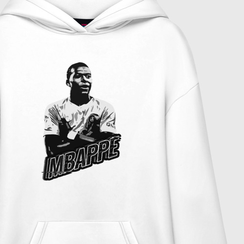 Худи SuperOversize хлопок Mbappe, цвет белый - фото 3